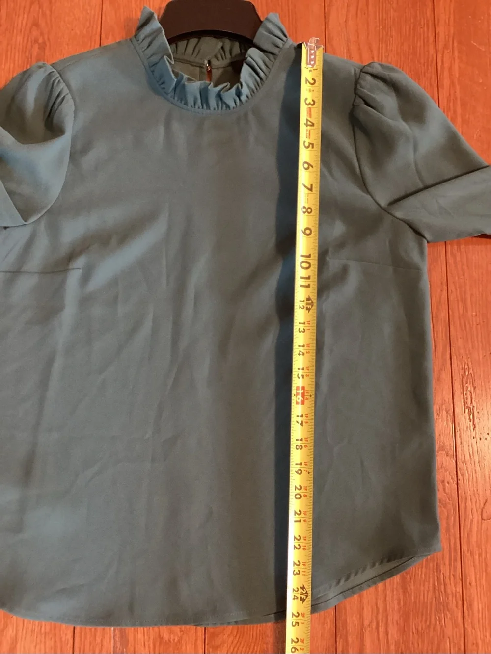 J. Crew Ruffle Neck Long Sleeve Top Green. Women’s size medium